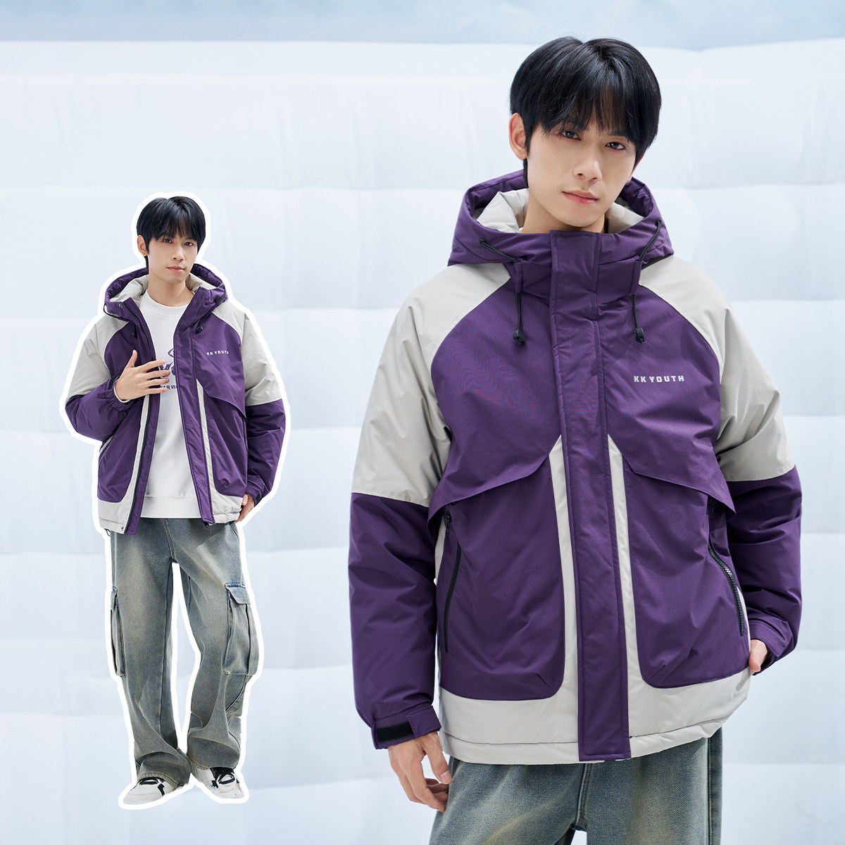 城市机能男童高充绒加厚羽绒服