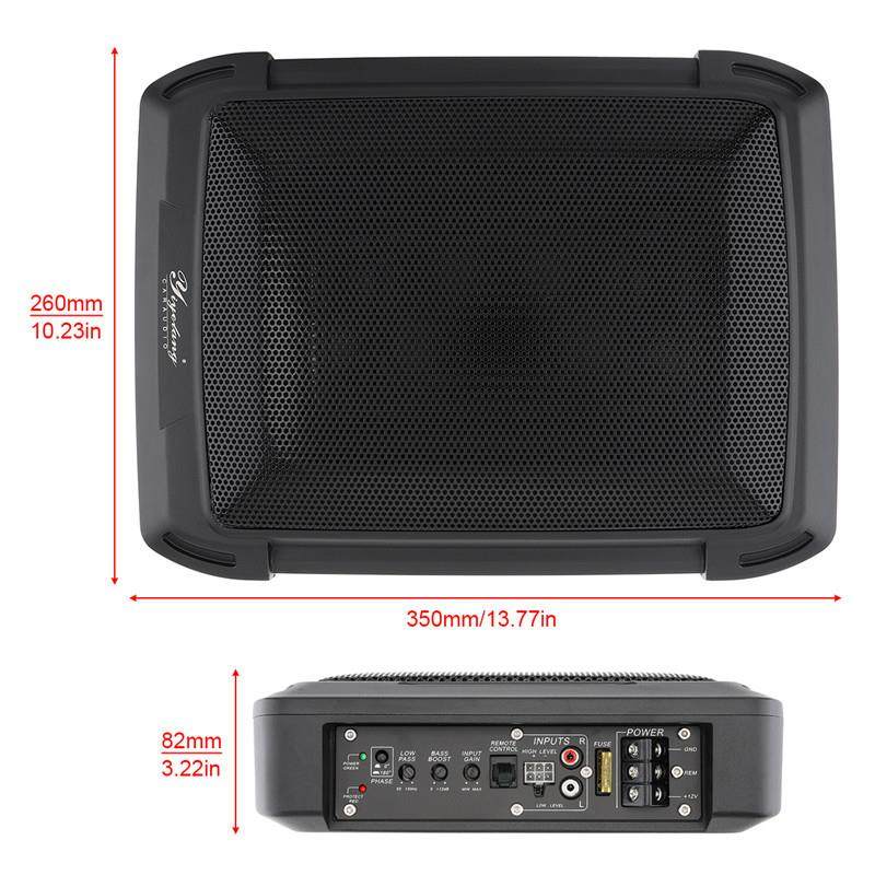 超薄低音炮车载10寸汽车低音炮座位下纯低音喇叭12V功放线控7*13