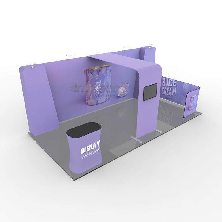 3*6m快幕秀摊位造型多变贸易展览会展架画面热转印