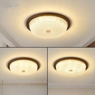 新中式卧室灯主卧2025新款阳台楼梯过道中古风房间照明圆形吸顶灯