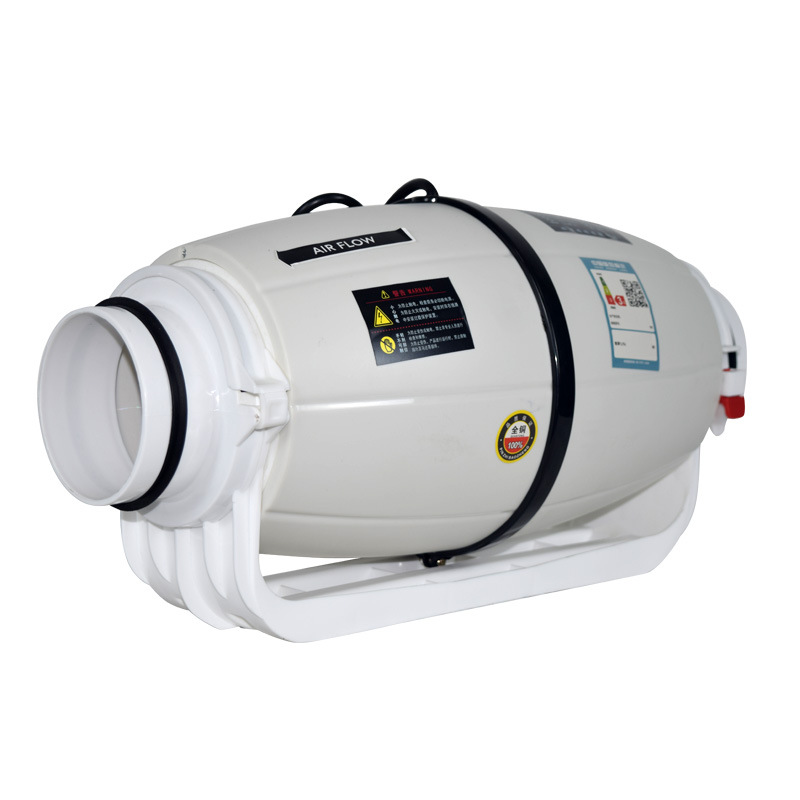 低噪音强力调速斜流增压管道风机厨房油烟抽风机室内通风换气散热