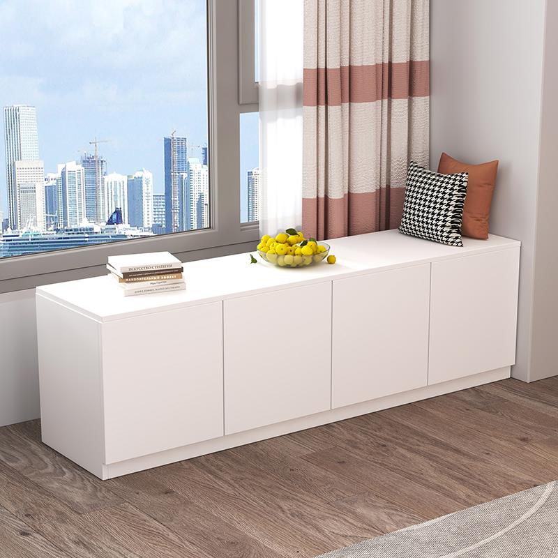 实木阳台柜子储物柜家用可坐阳台大容量地柜矮柜收纳置物柜军之军