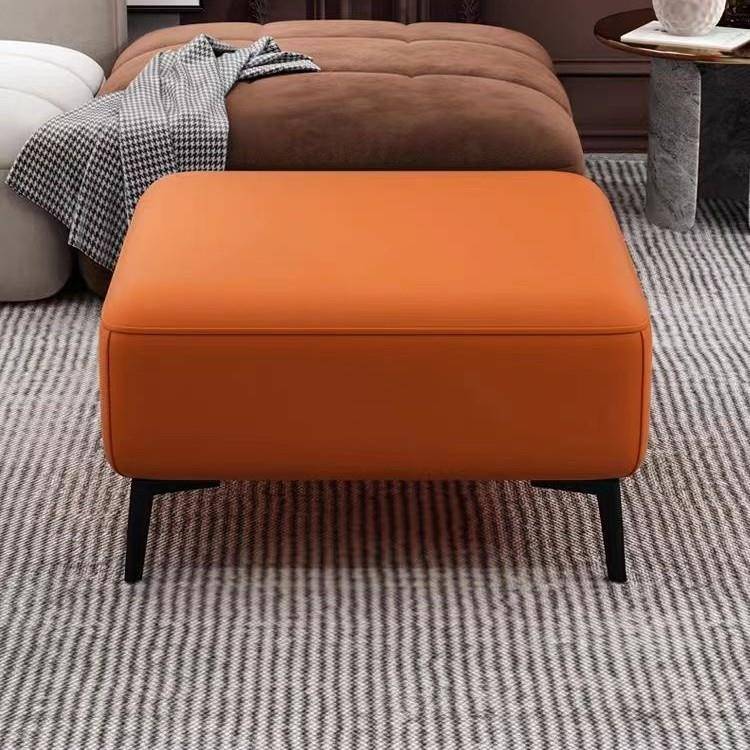家用简易沙发脚踏简约客厅皮艺沙发搁脚凳床尾凳长方形加厚脚凳