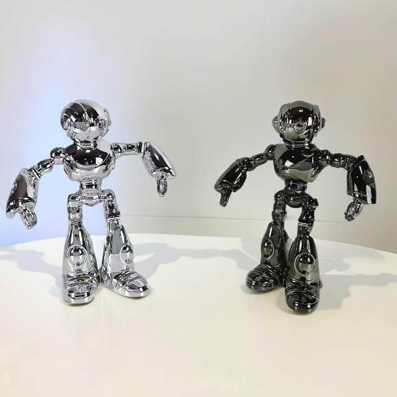 现代电镀银色枪黑创意机器人人物摆件样板间儿童房桌面饰品,婴童用品,其它婴童用品,淘宝优惠券,粉丝福利购,淘宝优惠卷