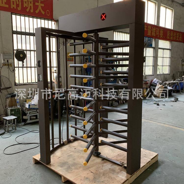 单门双通道全高旋转门304不锈钢烤漆喷涂栅栏高闸机小区景点人行