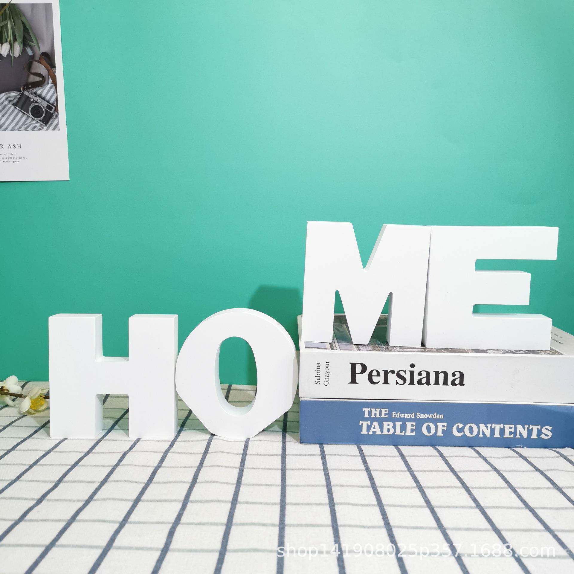 立体字母摆件北欧现代简约装饰创意客厅卧室书房书架家居饰品摆设