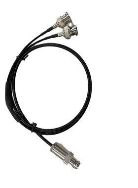 黑色三同轴Triaxial-RG316镀银低噪音BNC母转2两同轴BNC公测试线