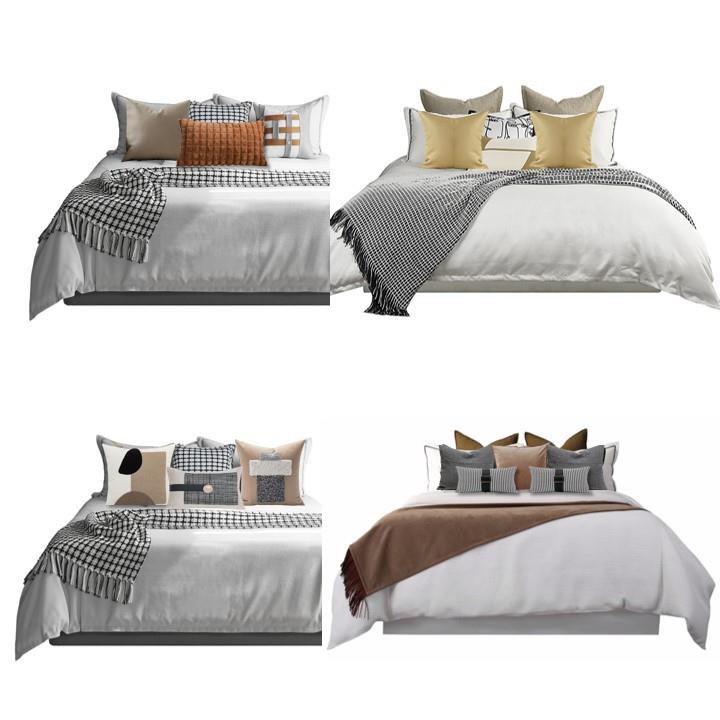 现代轻奢样板间床品多件套床品别墅家居展厅样板房软装配套床品