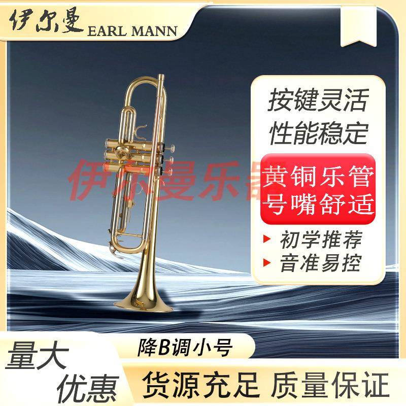 伊尔曼EarlMann乐器进口设计降B专业小号直销Y-TR-320C