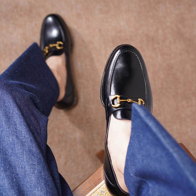 北町2024秋季新款马衔扣乐福商务休闲百搭一脚蹬英伦风真皮琴底,流行男鞋,乐福鞋（豆豆鞋）,淘宝优惠券,粉丝福利购,淘宝优惠卷