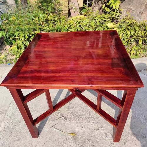 实木八仙桌正方形琥珀红折叠可拆卸老式拜拜桌供桌餐桌老杉木