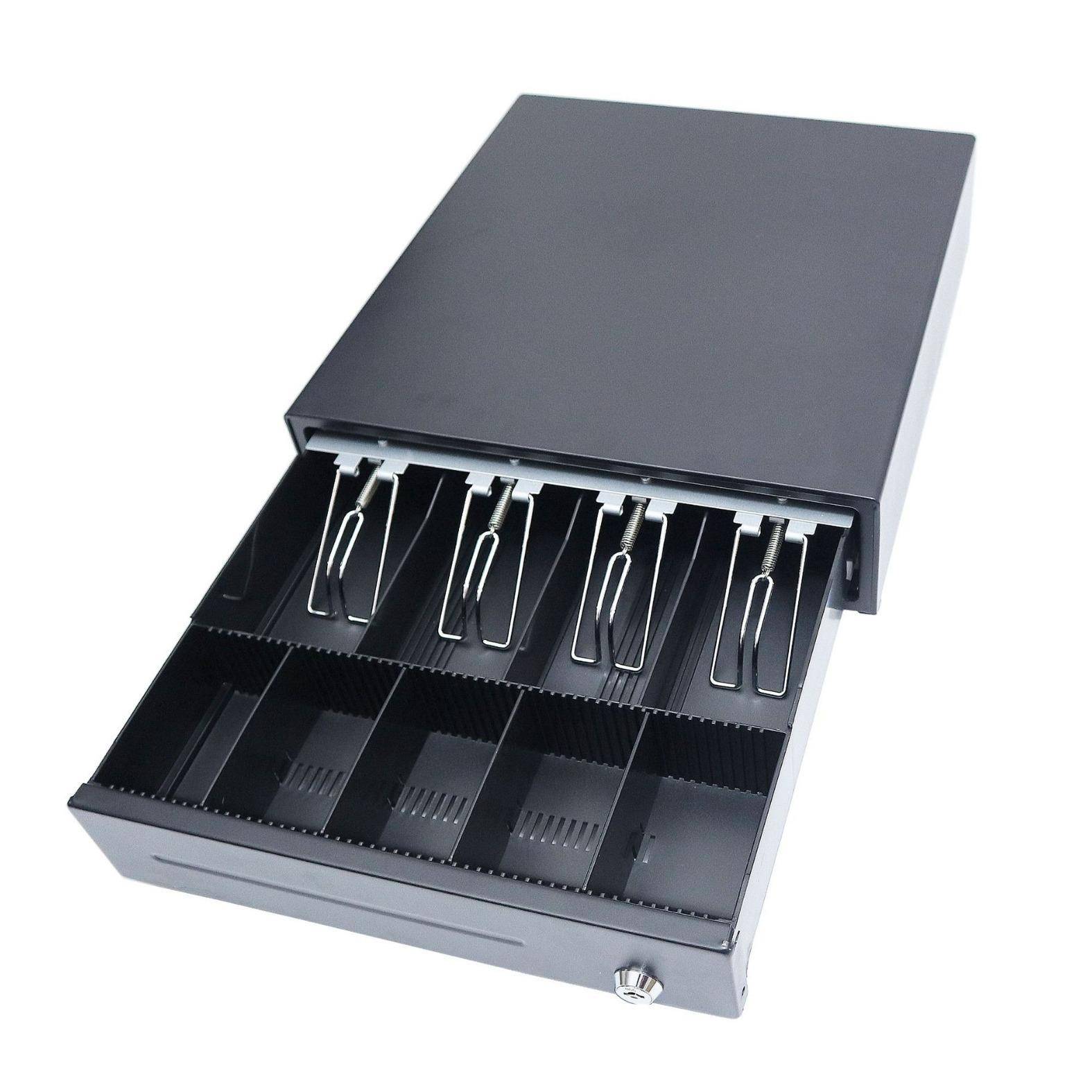 NEW博强钱箱工厂330A四纸币四硬币格单层指纹超市收银箱抽屉