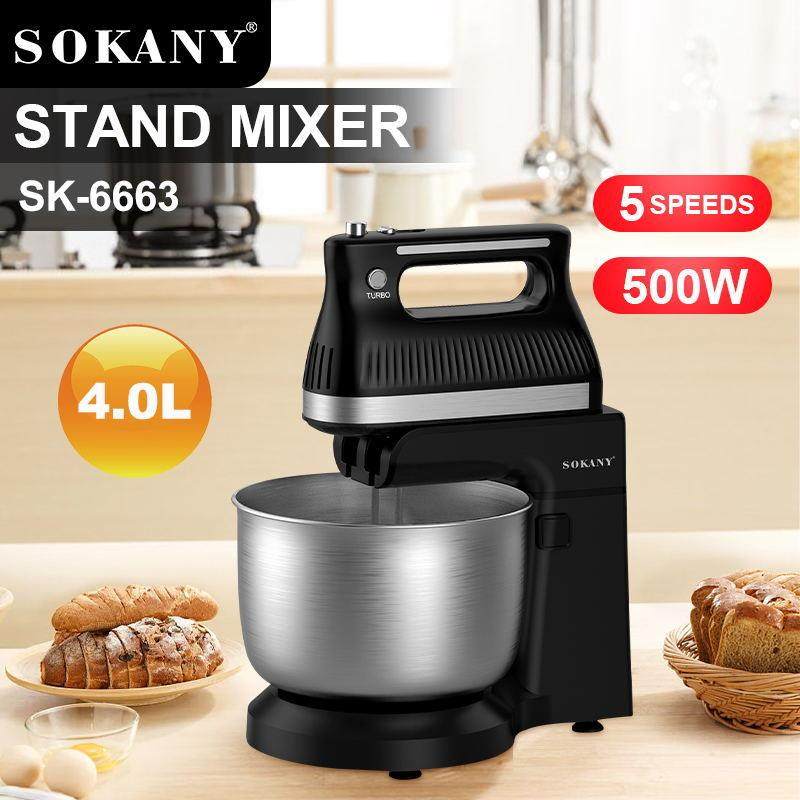 SOKANY6663台式打蛋器家用和面机4L打蛋搅拌机StandMixer