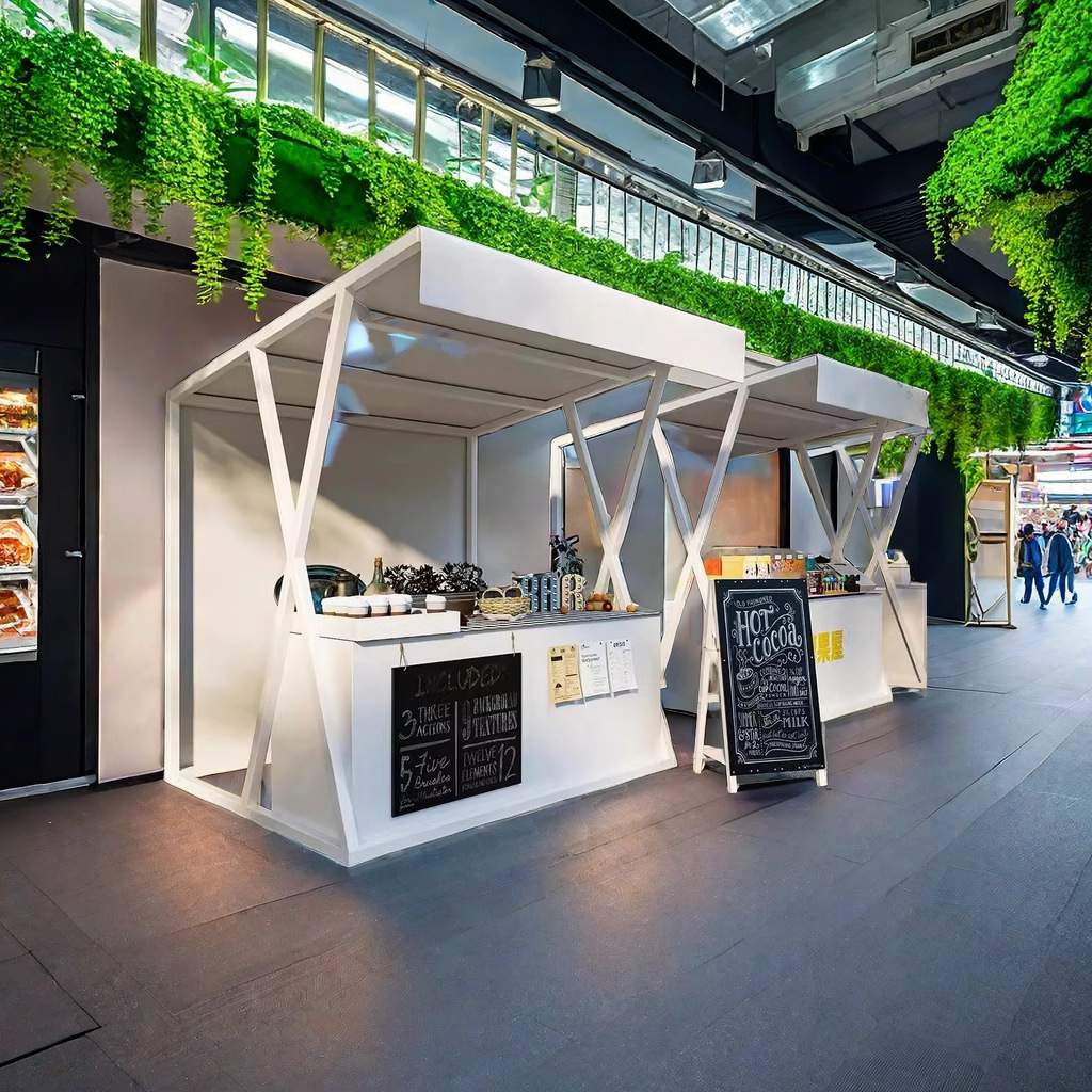 网红集市摊位展示架美食小吃街户外小屋铁架商业街活动促销摆摊架