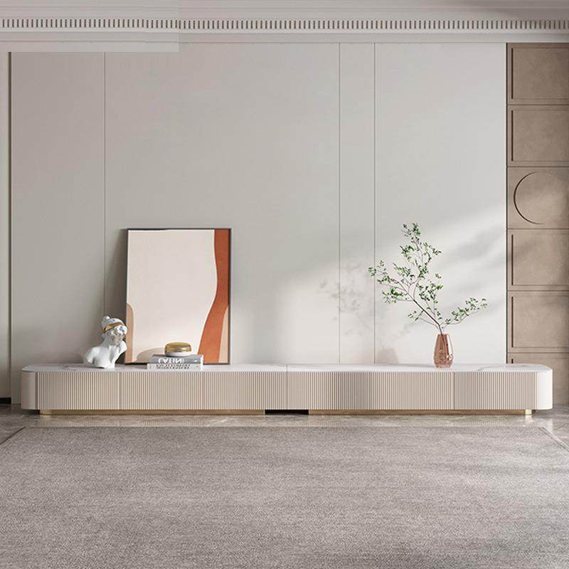 岩板电视柜茶几组合轻奢意式超加长家用现代简约烤漆卡其带储物地