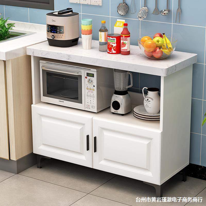 大理石餐边柜厨房橱柜碗柜家用灶台料理台储物柜收纳置物柜中岛台