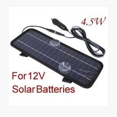 高转换率4.5W5W太阳能汽车电瓶充电器电池芯板可12V电瓶转换5V
