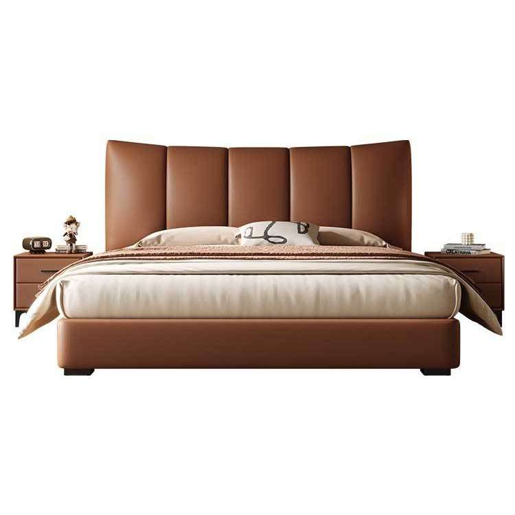 工厂复古风真皮床现代简约主次卧一米五轻奢皮艺大床1.8米软包婚