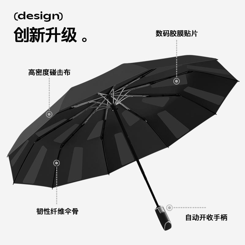 2025年新款3秒收伞三折自动开收易收型伞遮阳防晒晴雨两用太阳伞