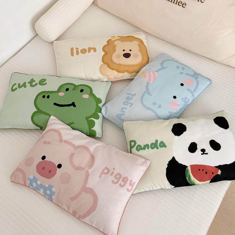 A类可爱卡通全棉双层纱枕套儿童学生纯棉单人枕头套成人枕芯套