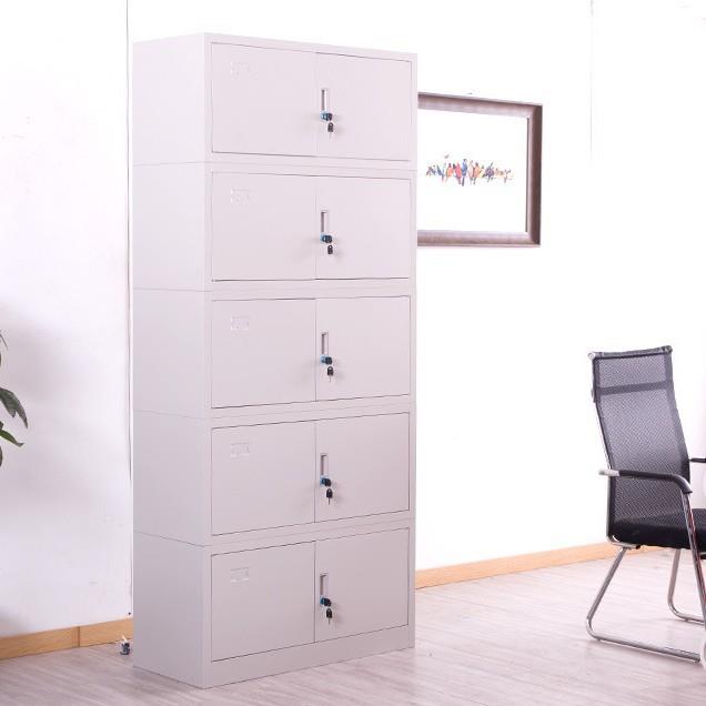 铁皮文件柜办公五节档案凭证资料开门小矮柜子带锁抽屉储物收纳盒