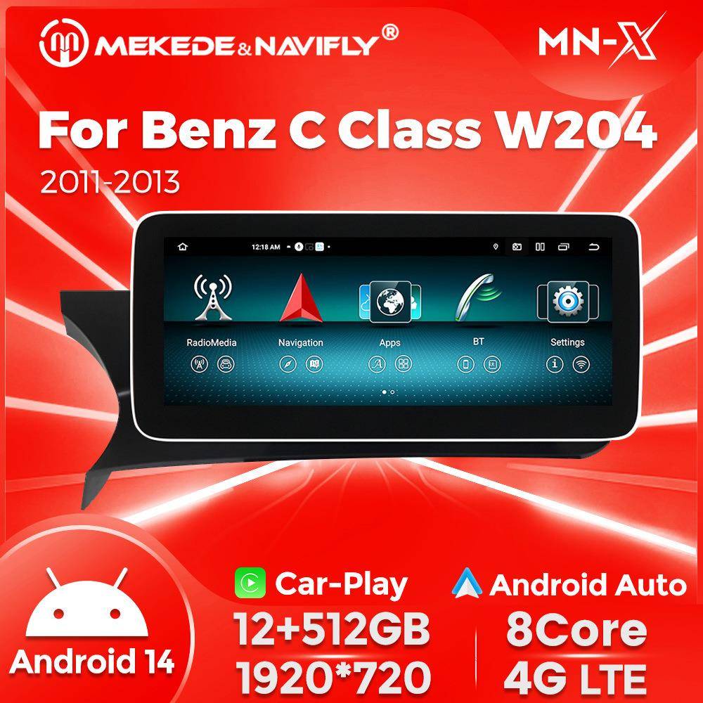 MNX适用奔驰C级W2042011-2013改安卓系统车载中控屏幕导航屏