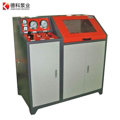 德科气动增压泵空气驱动无需用电水压试验机管件耐压试验台流量大