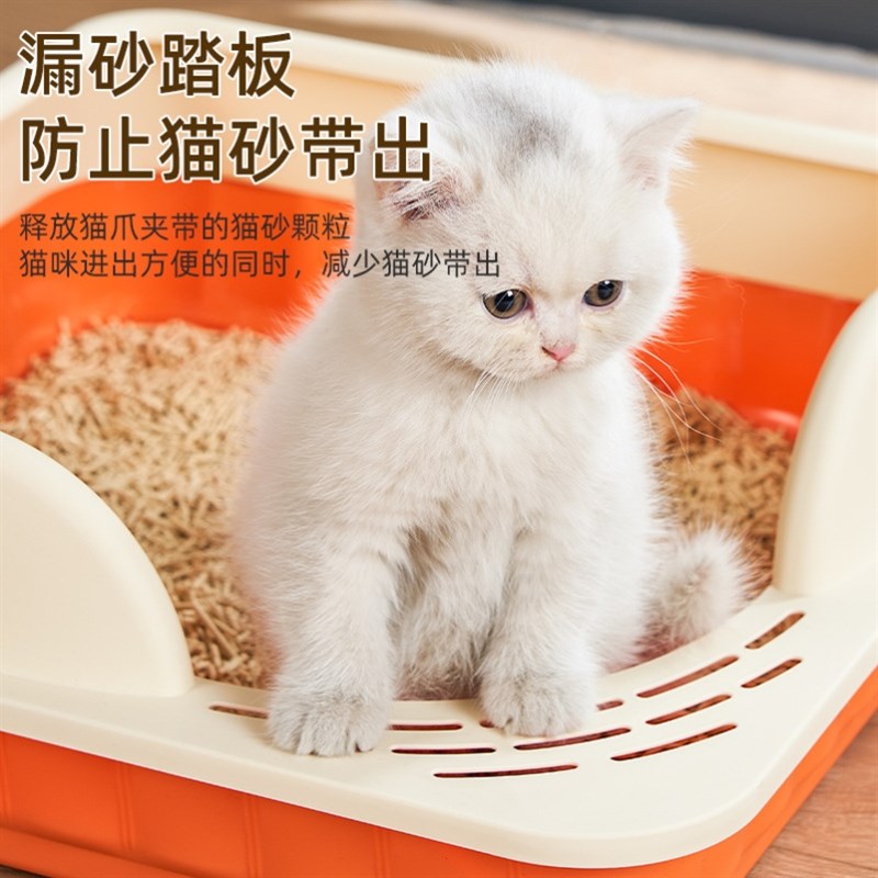 小尺寸猫砂盆幼猫专用小号小猫幼崽简易奶猫矮脚猫全开放式厕所