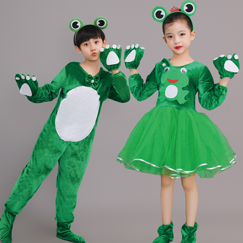 青蛙演出服儿童小青蛙动物表演服幼儿园小蝌蚪找妈妈卡通衣服舞蹈