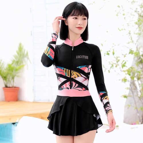 2025新款韩国ciellemarin潜水服女防晒游泳衣长袖裙子浮潜水连体3