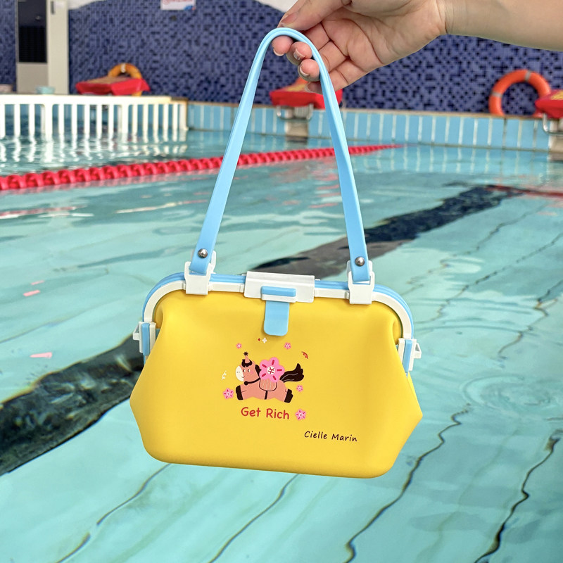 新款正品ciellemarin喜马林加大游泳专业干湿分离硅胶水桶硅胶包