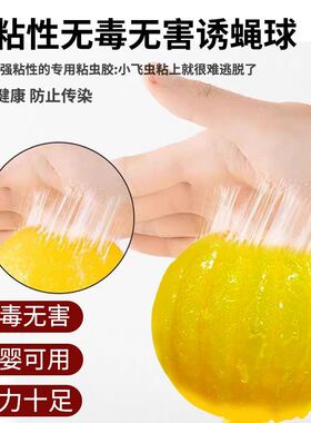 黄色粘虫球家用夏季室内粘飞虫果蝇苍蝇小飞虫诱虫球宿舍通用诱捕
