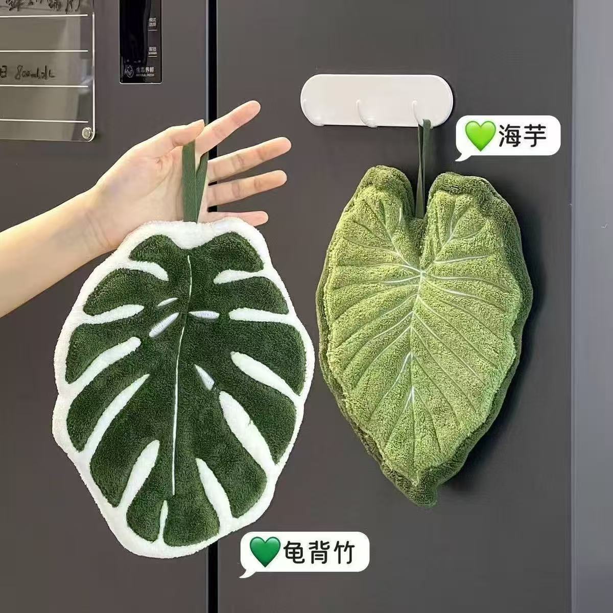 挂式擦手巾家用厨房卫生间热植珊瑚绒加厚不掉毛茶室吸水高档抹布
