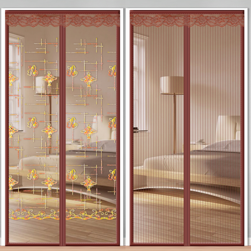 防蚊门帘全磁条金刚网家用高档魔术贴夏季卧室免打孔磁性纱门纱窗