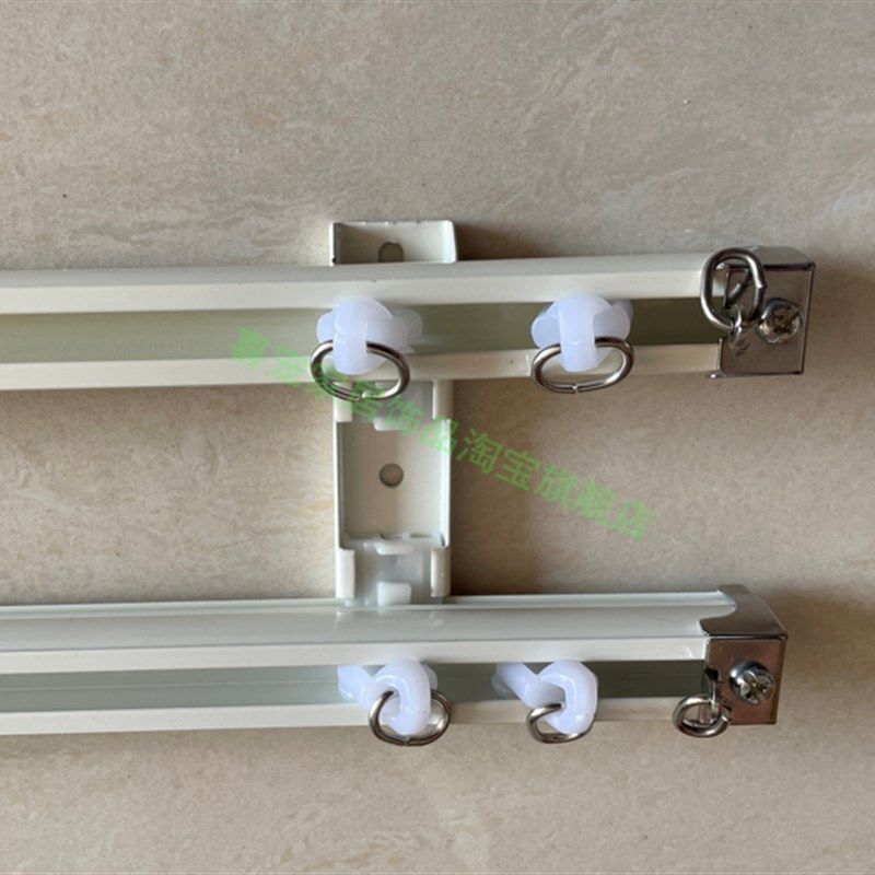 大滑轮静音加厚铝合金承重窗帘轨道直轨/单双轨/窗帘轨道/顶装,居家布艺,窗帘轨道,淘宝优惠券,粉丝福利购,淘宝优惠卷