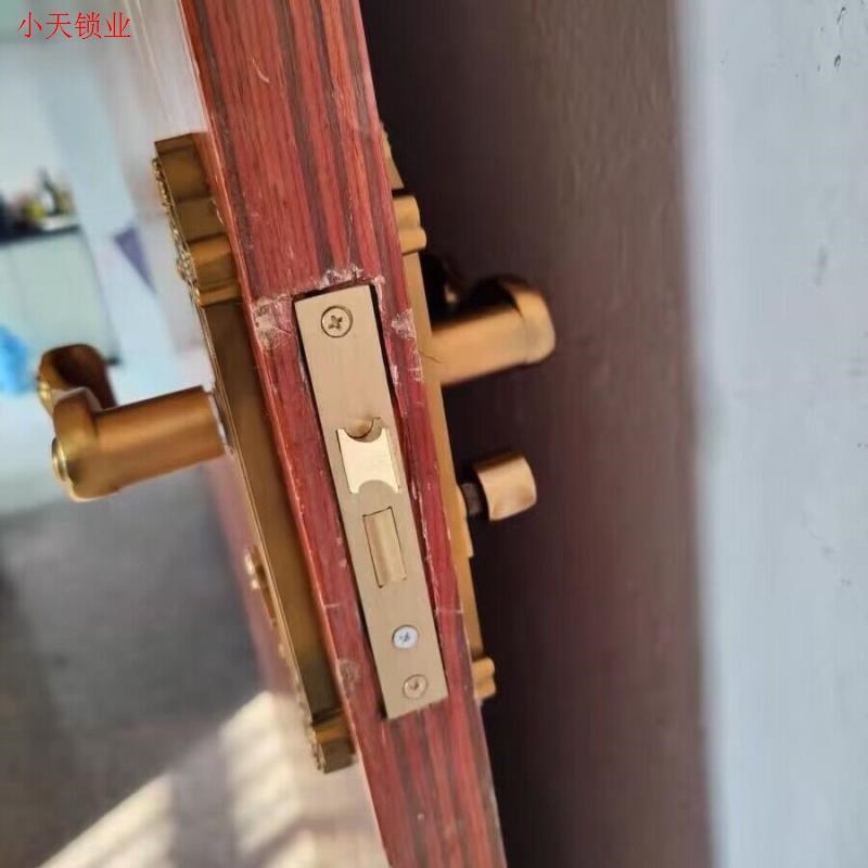 家用室内门锁木具房分体锁黑色房木实木门把手柄欧式木锁具卫生.