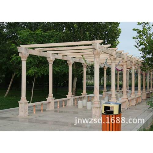 庭院放置石头架子价格石刻花架子图片大全石架子雕刻厂