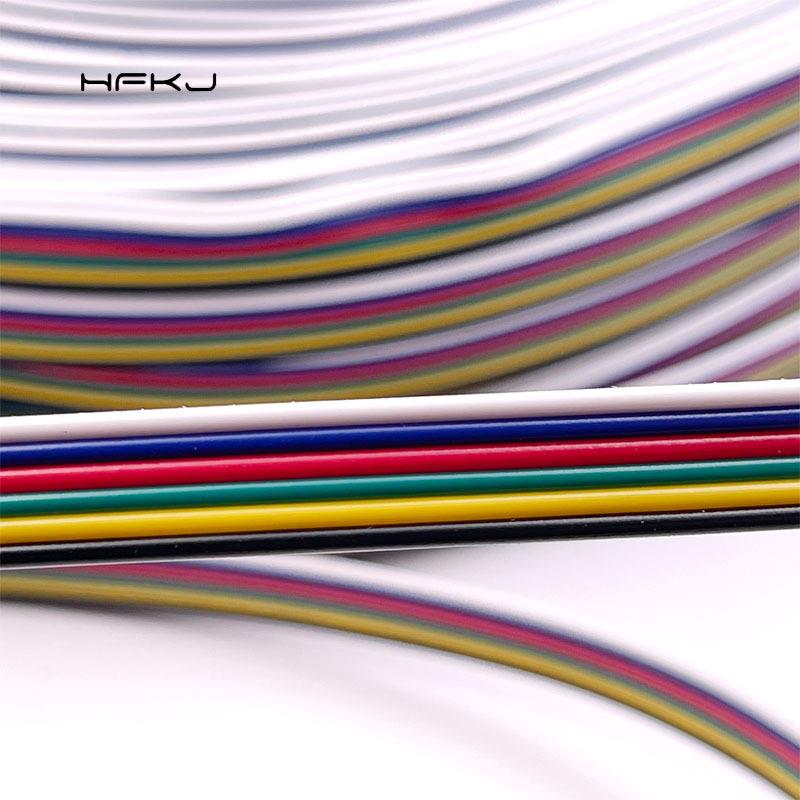 低压led灯带延长线6芯6pin并线led灯条连接线电子线白兰红绿黄黑