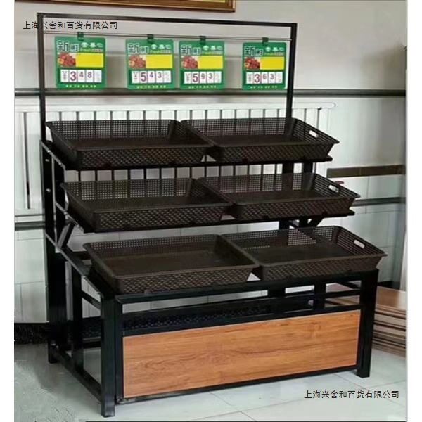 超市水果蔬菜货架多层卖菜货架三层多层菜架商用便利店架子果蔬架