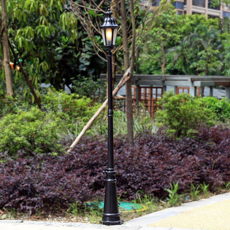 庭院路灯欧式室外小区别墅花园景观灯户外公园防水防锈单头路灯铝