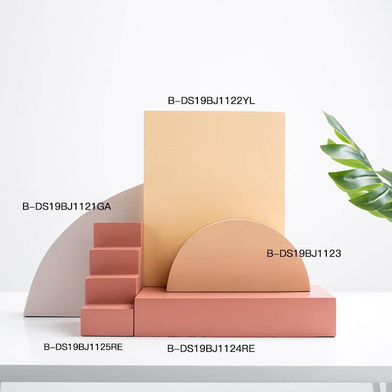 大千现代简约几何粉色树脂摆件家居玄关橱窗摆设家居软装