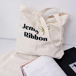 Jenny Ribbon创意简约大容量收纳百搭帆布包