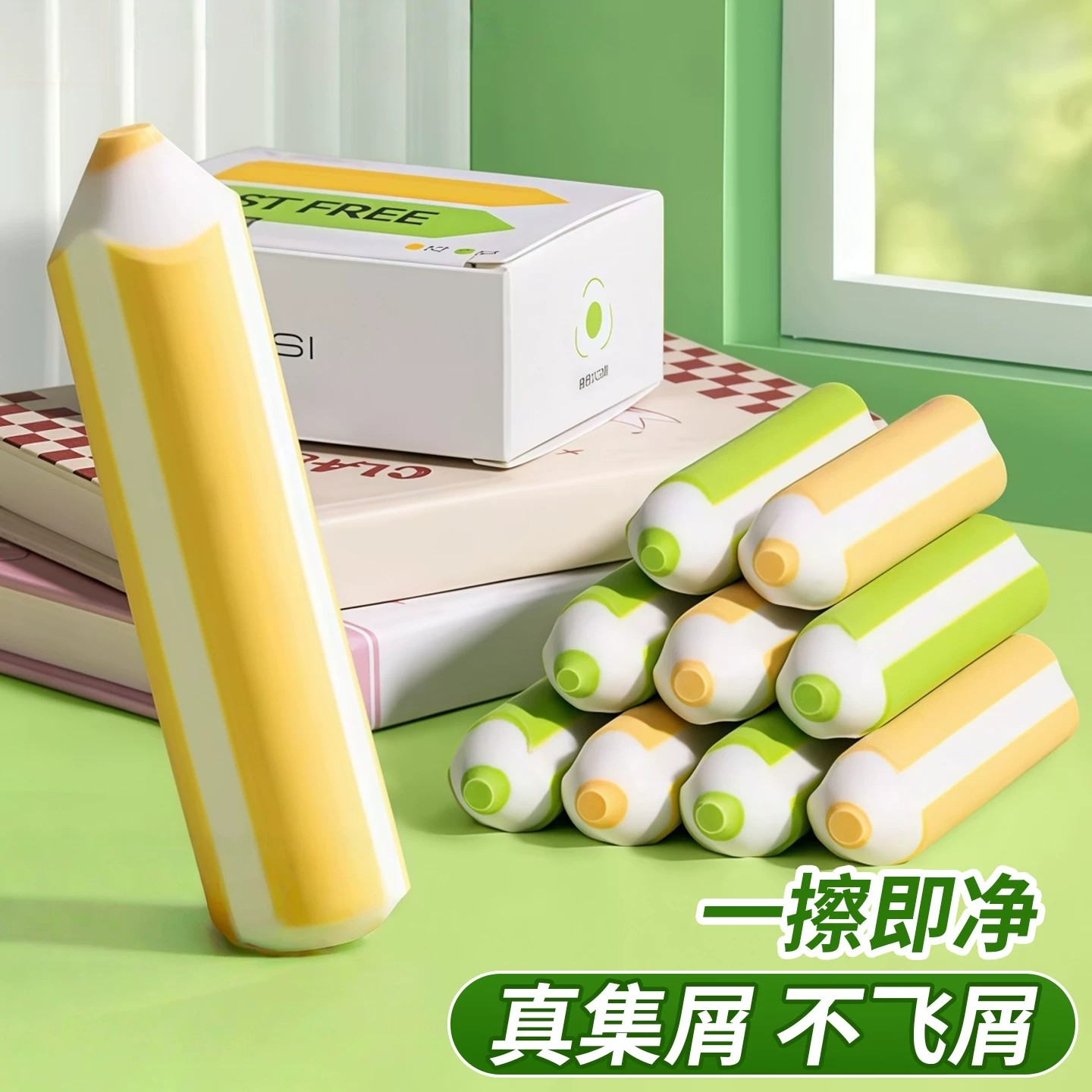 笔型橡皮擦碎屑少学生用安全