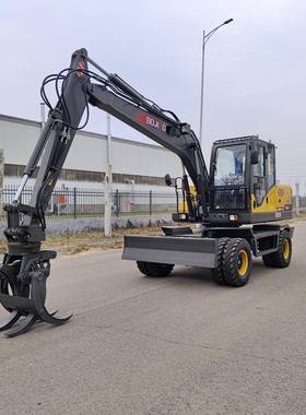 博骄115轮式抓木机 装载机 挖树根 码垛机 抓麦草 抓树枝 抓秸秆