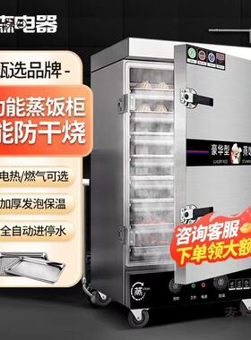 商用蒸饭柜电蒸箱燃气蒸饭车节能蒸饭机智能电气两用蒸饭柜麦太保