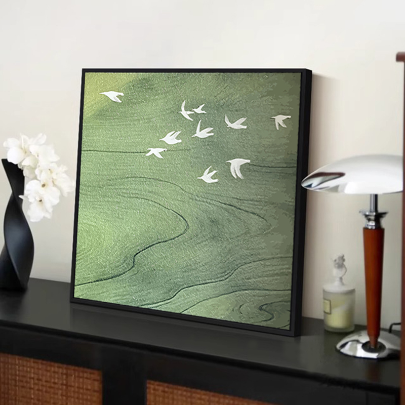 绿野-diy数字油画丙烯颜料手工艺术品小众高级感装饰画治愈风景画图片