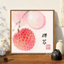 中式 饰挂画 数字油画DIY水果文字祝福手工乔迁礼物办公室高级感装