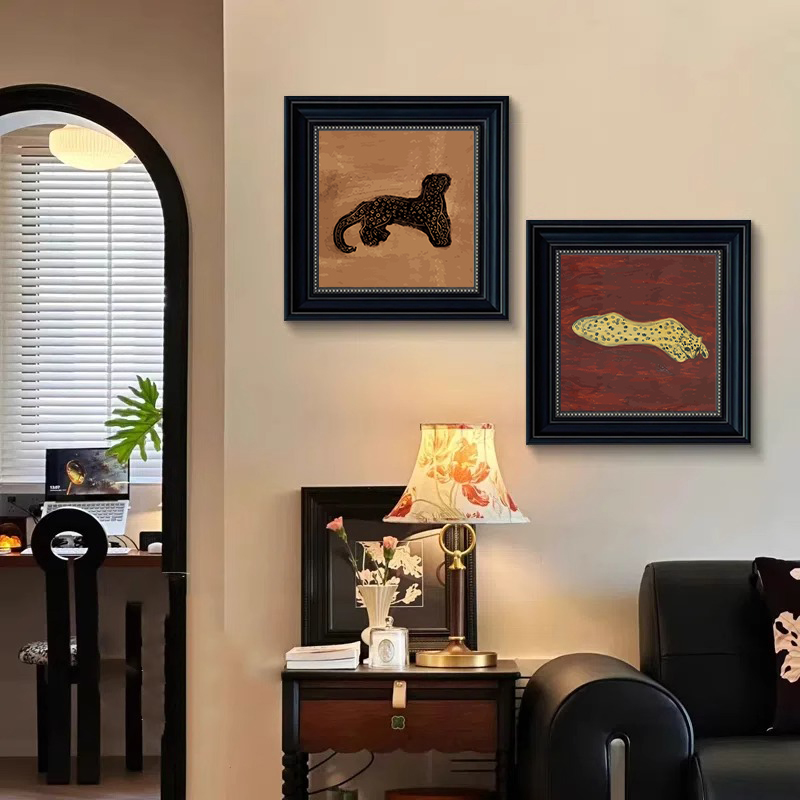 金钱到招财纳福DIY中古风油画