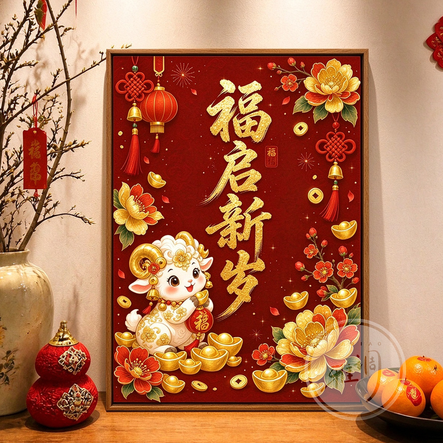 雅调diy羊年数字油画材料包全套