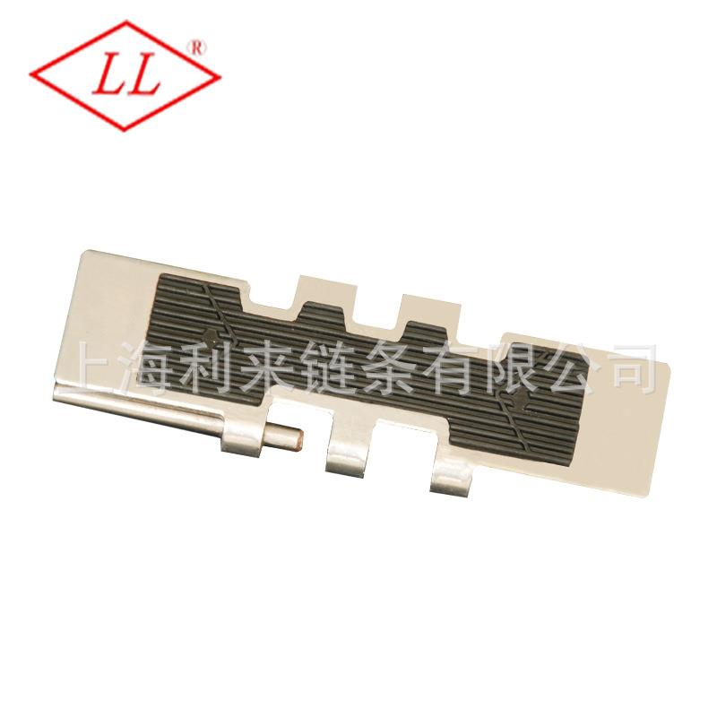 不锈铁链板附橡胶利来802F-K750平板链平顶链板带橡胶